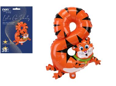 Zdjęcie: Balon foliowy LGP 40 cm Animals Cyfra 8 DECOR