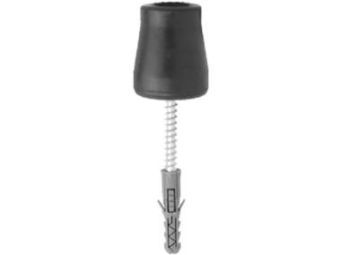 Zdjęcie: Odbojnik drzwiowy gumowy Maxi 80 mm czarny DOMINO