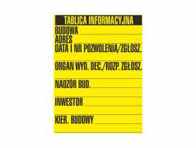 Oznaczenie "Tablica informacyjna" 70x90 cm METRO