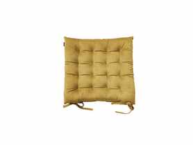 Poduszka na krzesło welwetowa sztruks casual chic musztarda 43x43 cm CHIC HOME