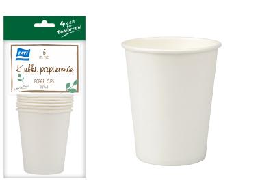 Zdjęcie: Kubki papierowe NJB Białe 250 ml, 6 sztuk SIMPLE SOLUTIONS