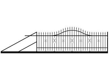 Zdjęcie: Brama przesuwna Iga 4,00 m, 1,20-1,50 m, ocynk+RAL9005 lewa POLBRAM