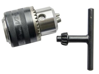 Zdjęcie: Uchwyt wiertarski 13 mm 1/2 z kluczykiem - blister - HOME TOOLS