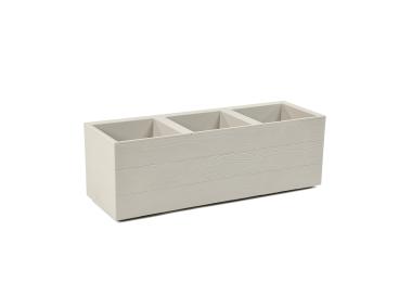 Zdjęcie: Kwietnik Karo 900x300x300 mm deska recycled, beżowy LAMELA