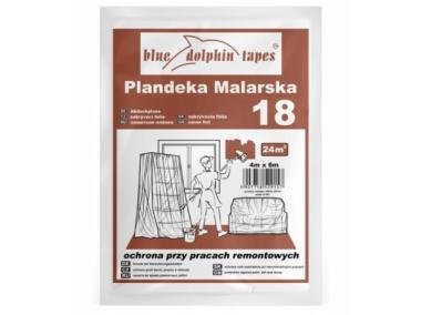 Zdjęcie: Plandeka malarska 4 x 6 m BLUE DOLPHIN
