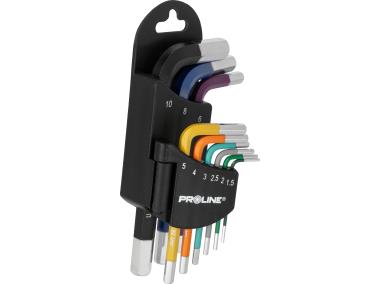 Zdjęcie: Klucze imbusowe kpl. 9szt, 1,5-10 mm, S2, PROLINE