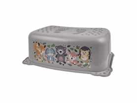 Podnóżek dla dzieci 2K Misiu Leśna Ferajna, szary NERGIS