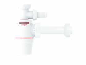 Syfon do zlewu bez spustu Neo Air z napowietrzaniem z wyjściem do pralki/zmywarki WIRQUIN