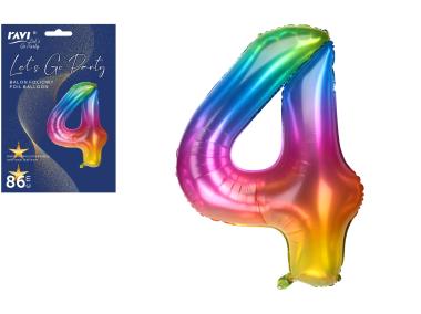 Zdjęcie: Balon foliowy LGP 102/86 cm Jelly Cyfra 4 DECOR