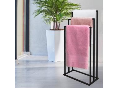 Zdjęcie: Stojak na ręczniki 3-ramienny czarny SEPIO