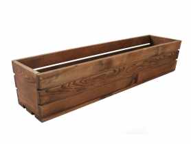 Skrzynka drewniana 70x18x15 cm duża brązowa TIN TOURS