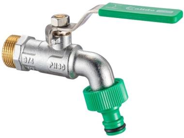 Zdjęcie: Zawór kulowy czerpalny 3/4" x szybkozłącze x 15 CALIDO