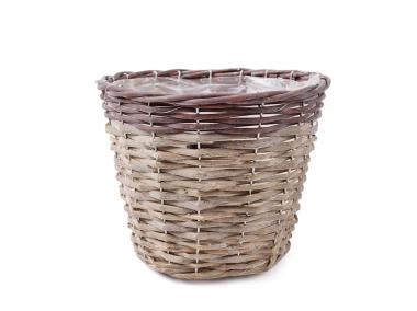 Zdjęcie: Osłonka na doniczkę wiklinowa 24x20 cm duża  TIN TOURS