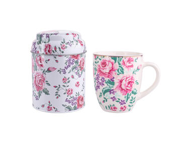 Zdjęcie: Zestaw prezentowy kubek porcelanowy 300ml jasny z puszką 9 x 11,5cm ALTOMDESIGN