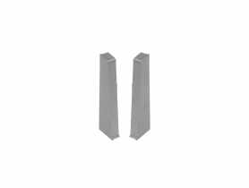 Zakończenia do listwy Hi Line zaślepki 2 szt. L+P Aluminium szczotkowane Mat CEZAR