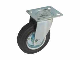 Zestaw jezdny obrotowy 125 mm, 100 kg płyta koło czarne METRO