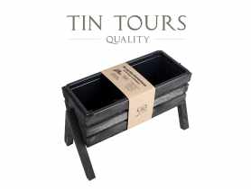 Kwietnik drewniany Koziołek z wkładem czarny TIN TOURS