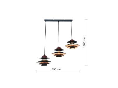 Zdjęcie: Lampa wiszaca Scandi 3 czarny mat ADRILUX
