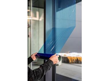 Zdjęcie: Folia ochronna samoprzylepna niebieska 500 mm x 30 m STALCO