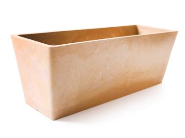 Zdjęcie: Doniczka 45x16x16 cm beżowa prostokątna TIN TOURS