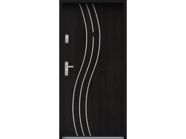 Zdjęcie: Drzwi wejściowe do mieszkań Bastion R-60 Heban 90 cm prawe ODP KR CENTER