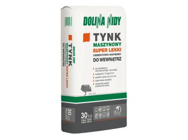 Zdjęcie: Tynk cementowo-wapienny maszynowy super lekki do wewnątrz 30 kg DOLINA NIDY