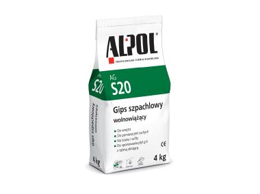 Zdjęcie: Gips biały szpachlowy biały wolnowiążący 4 kg AGS20 ALPOL