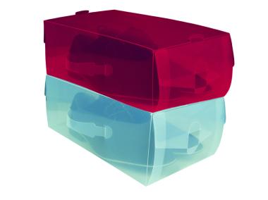 Zdjęcie: Komplet pudełek na buty 34x21 cm z uchwytami 2 szt. DAJAR