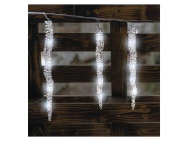 Zdjęcie: Girlanda 60 LED 12x sopel 33 do 39 cm 3,6 m, zimna biel, IP44 EMOS
