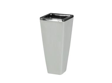 Zdjęcie: Wazon Des 12x12x27 cm popiel-srebrny EUROFIRANY