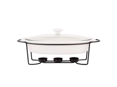 Zdjęcie: Naczynie do zapiekania Regular owalne 1400 ml na pogrzewaczu w kolorze czarnym ALTOM DESIGN