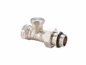 Zawór na zawieszce grzejnikowy powrotny prosty 1/2" o-ring CALIDO