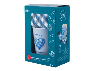 Zdjęcie: Zestaw kubek stożek wysoki 430 ml ze skarpetkami ALTOM DESIGN