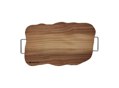 Zdjęcie: Deska do krojenia drewniana z uchwytem Natural Fala 39 x 25 cm AMBITION
