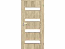 Drzwi wewnętrzne Milano 70 cm prawe 4/4 dąb bielony lakierowany VOSTER