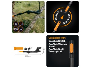 Zdjęcie: Sekator ogrodowy do suchych gałęzi, głowica One Click FISKARS