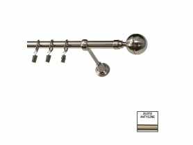 Karnisz pojedynczy Zeus fi 19 mm - 160 cm kula złoto KARWEL