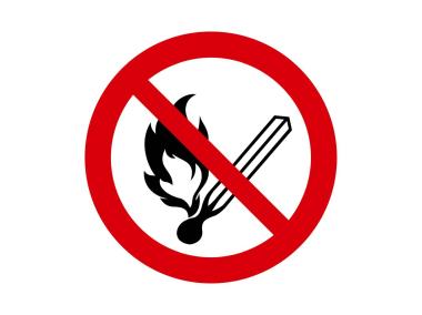 Zdjęcie: Oznaczenie "Zakaz używania otwartego ognia" 15x15 cm METRO