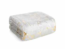 Koc Glamo 150x200 cm stalowo - złoty EUROFIRANY