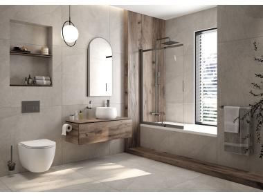 Zdjęcie: Deszczownia Titanium z baterią wannową termostatyczną DEANTE