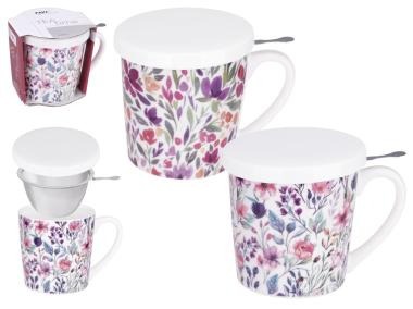 Zdjęcie: Kubek z zaparzaczem Tea time 400 ml z porcelany New Bone 81443 RAVI