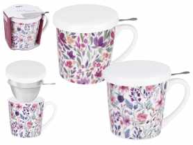 Kubek z zaparzaczem Tea time 400 ml z porcelany New Bone 81443 RAVI