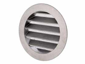 Osłona wentylacyjna skośna aluminiowa z siatką 160 mm aluminium-szary PRZYBYSZ