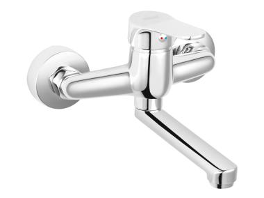 Zdjęcie: Bateria umywalkowa ścienna Isso, chrom FERRO