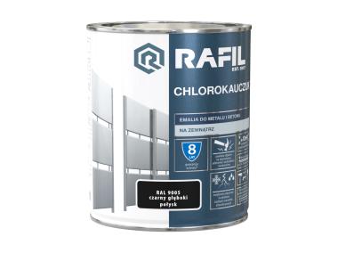 Zdjęcie: Emalia chlorokauczukowa czarny głęboki RAL9005 0,75L RAFIL
