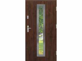 Drzwi zewnętrzne stalowo-drewniane Disting Otello 03 Orzech 80 cm prawe KR CENTER