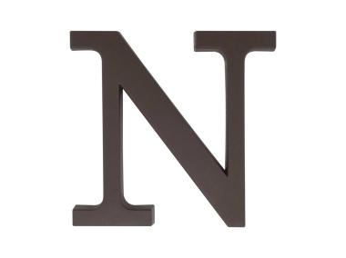 Zdjęcie: Litera "N" plastikowa brązowa 90 mm METRO