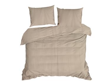 Zdjęcie: Komplet pościeli z mikrowłókna 140 x 200 cm beżowa EUROFIRANY