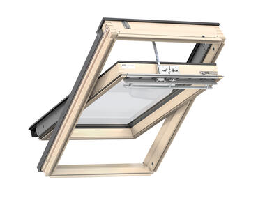 Zdjęcie: Okno elektryczne GLL 1061Z21A drewniane otwierane u góry, 78x140 cm VELUX