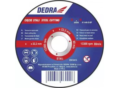 Zdjęcie: Tarcza do cięcia stali 125x1,0x22,2 mm DEDRA